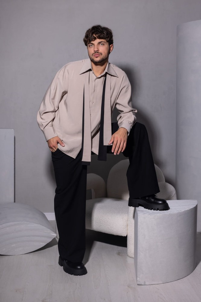 Spodnie męskie Lord - głęboka czerń, prosta nogawka, kieszenie boczne